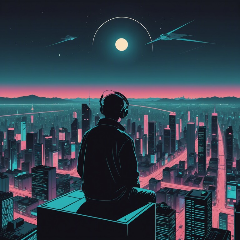 Delving deeper into the dystopian landscape, night's glimmering fear accents the paranoia and isolation felt in a super technological society ruled by shadowy figures and artificial intelligence. Every note and electronic whisper builds a story of unease and caution in the listener.