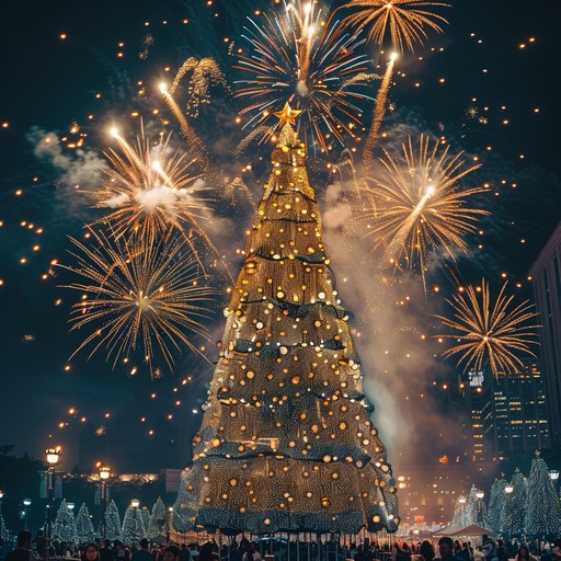 A high energy hard rock instrumental that mixes the explosive dynamism of rock riffs with the festive spirit of holiday celebration. Powerful electric guitars, intense drumming, and jubilant melodies make this track ideal for igniting a festive atmosphere. Imagine a giant christmas tree covered in lights and fireworks going off in sync with the pulsating beats.