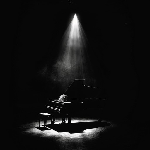 A complex piano composition, marked by eerie harmonics and reflective silences, conveying a deep sense of unease and thoughtful introspection. The dynamic contrast and advanced techniques create a compelling and haunting auditory experience.