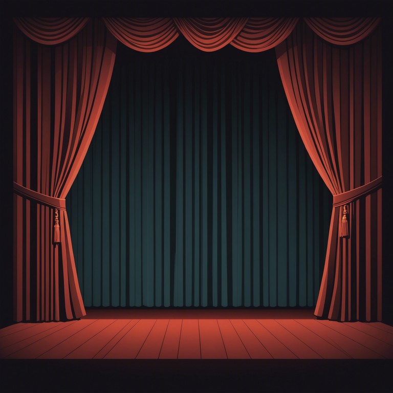 As the red velvet curtains sway, the tune captures the stealthy, sinister movements of unseen characters skulking in the backstage world of a haunted theater. The music sets a gripping narrative through dark, theatrical crescendos and eerie melodies.