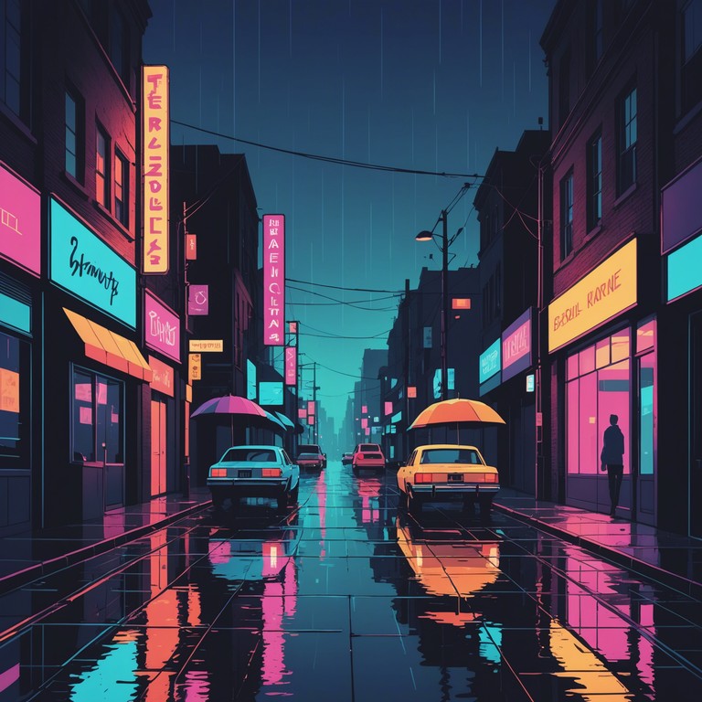 This version of the track emphasizes a deeper bass line and crisper snare drums for a hard hitting experience, transporting listeners directly into the bustling streets of a cyberpunk city, amidst towering skyscrapers and neon signs.