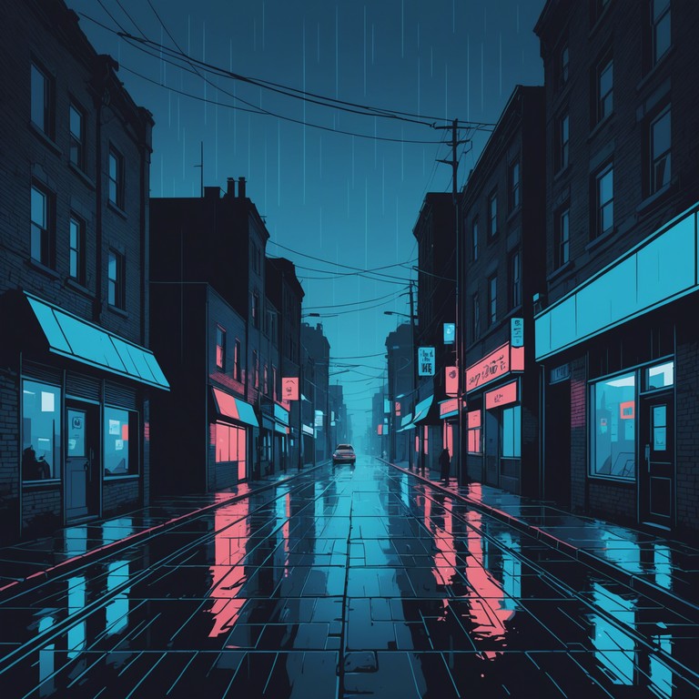 Imagine wandering through neon lit streets, rain slick and empty, as the sounds of this lonely cyberpunk composition encapsulate the deep solitude amid urban decay. The droning synths evoke the constant hum of distant traffic, while sparse, echoing beats mimic the hollow footsteps of a solitary figure disappearing into the fog.