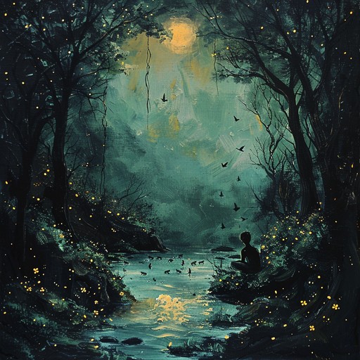 Imagine yourself in a peaceful, enchanted forest at night, surrounded by glowing fireflies and gentle woodland creatures. A soothing, ethereal lullaby plays, featuring delicate harp arpeggios, soft flute melodies, and dreamy chimes. The music evokes a sense of tranquility and wonder, as if the forest itself is singing you to sleep.