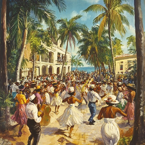 Infuse your celebrations with lively percussion, festive brass, and high spirited melodies inspired by the colorful festivities of a tropical carnival, perfect for dancing and joyous gatherings.