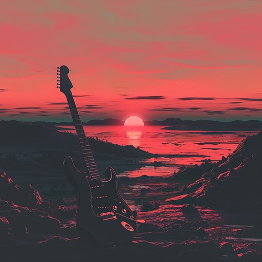 An instrumental track featuring a blazing electric guitar that captures the raw emotion and intensity of a mid summer sunset. The song takes the listener on a journey through vibrant riffs, deep and soulful bends, and powerful crescendos that embody passion and yearning. A background of rhythmic bass and drums provides a driving foundation that enhances the blues essence.