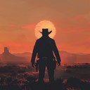 gritty cowboy face off at high noon tension builds