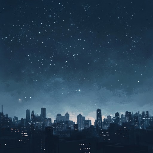 An instrumental piece that fuses ethereal melodies with urban ambient sounds creating a dreamy soundscape that captures the essence of a city at night.