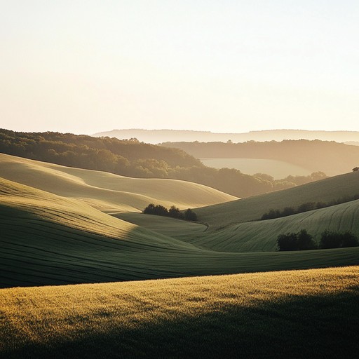 Imagine a breezy summer evening in the countryside as the sun sets, casting a golden hue over rolling fields. The gentle strumming of an acoustic guitar accompanies the peaceful ambiance, creating a serenade that perfectly captures the tranquility and warmth of a rural sunset. The music invites listeners to relax, unwind, and soak in the serene beauty of nature.