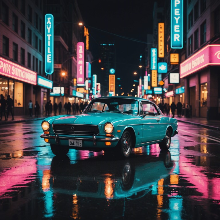 Imagine speeding through a city at night with neon lights reflecting off wet asphalt, perfectly encapsulating the essence of 80s retro futurism. This vivid track combines the nostalgic feel of retro synths with modern cinematic techniques to deliver a high octane, thrilling auditory experience. The music will feature pulsating rhythms and immersive soundscapes reminiscent of classic chase scenes in vintage action movies.