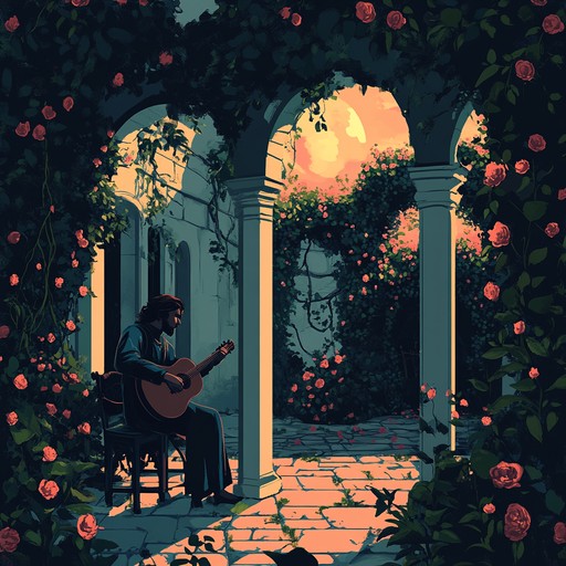 Delight in intricate guitar compositions narrating timeless medieval love stories with a sophisticated touch. This instrumental piece captures the essence of troubadour art, blending historical charm with elegant musical craftsmanship.