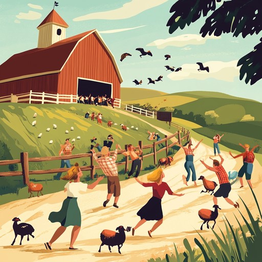 A lively and dynamic instrumental track featuring the percussive sounds of foot stomps and handclaps, capturing the essence of joy and community in a rural setting. Inspired by the simplicity and energy of old time barn dances, this piece brings an infectious groove that makes you want to get up and move.