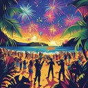 an energetic reggae instrumental with festive island beats and melodies.