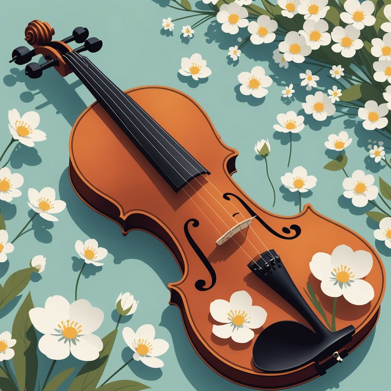 A vibrant and uplifting classical composition featuring a complex interplay of violin melodies that mimic the lively, joyful blooms of spring. Delicate yet powerful, this piece traverses through a tapestry of emotional highs, embodying the essence of renewal and buoyant spirits