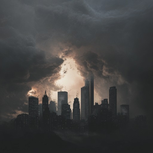 A dark and ominous hip hop track featuring heavy beats and eerie synth textures, creating a chilling urban soundscape. Ideal for scenes requiring a tense, unsettling atmosphere