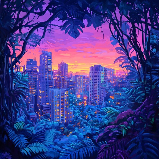 A riveting instrumental rap track blending roaring jungle ambience with pulsating neon synths. Capturing the energy of an urban jungle, it merges primal beats with futuristic soundscapes, resulting in a high octane musical journey. Ideal for a heady mix of nostalgia and future forward rhythms, this piece entices listeners into a vivid sonic adventure.