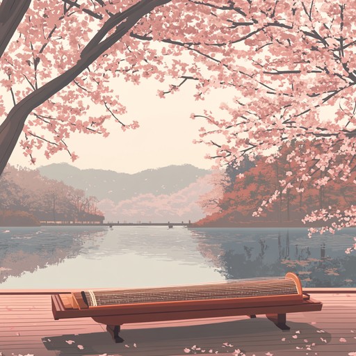 A peaceful instrumental featuring mellow koto harmonies, embodying the serenity of a kyoto evening and guiding listeners toward relaxation and introspection.