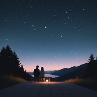 romantic guitar under starlit skies