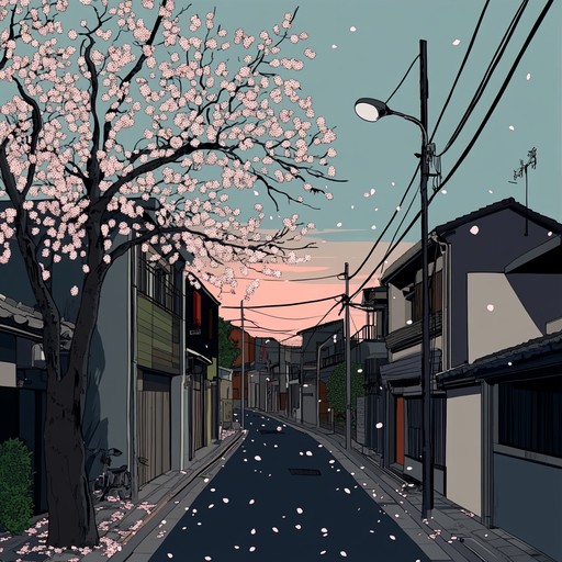 An instrumental piece that evokes the calm and peaceful atmosphere of tokyo at night, with gentle melodies that flow like the quiet city streets under starlit skies.