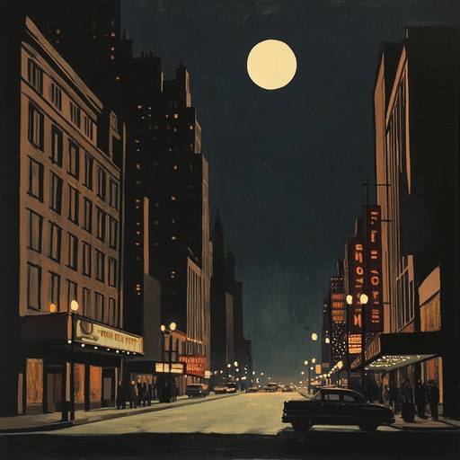 An instrumental composition featuring delicate piano melodies that evoke the midnight magic of empty broadway theaters, enveloping the listener in a dreamy and nostalgic atmosphere.