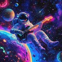 an instrumental blend of galactic funk and retro electro beats.