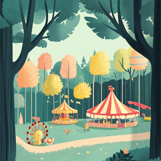 Experience the sounds of a whimsical forest carnival. Bright and lively melodies weave through the air, inviting you into a world of cheerful whimsy. With its uplifting rhythms and joyful harmonies, this track creates an atmosphere of festivity and childlike wonder.