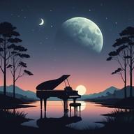 soft melody floats through serene night