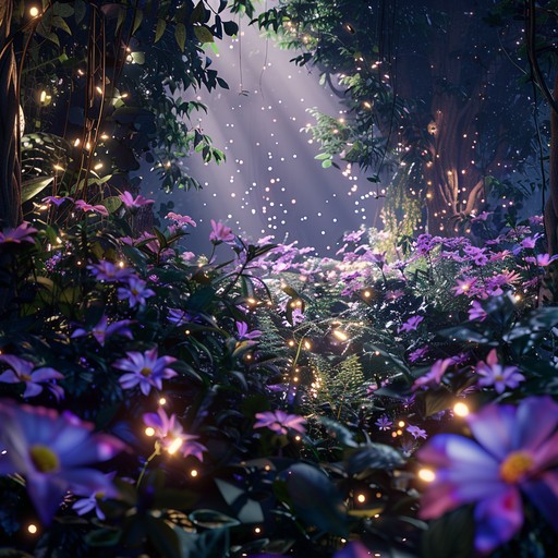 Immerse in serene melodies, blending celestial tones and nature inspired elements, to evoke a peaceful garden ambience filled with transcendental bliss.