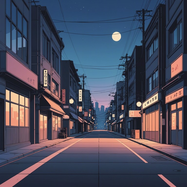 This track is a calming anthem for late evening reflections, featuring serene electric piano tones set against the backdrop of an imaginary anime metropolis, creating a blend of melancholy and peace.