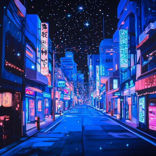 An upbeat jpop instrumental capturing the energetic pulse of a neon lit cityscape, weaving synth melodies with vibrant beats. Imagine the bustling streets of tokyo at night, with countless stars sparkling above, creating an electrifying atmosphere.