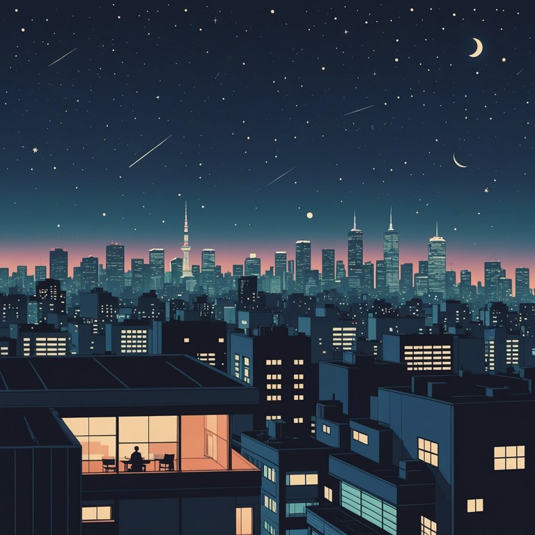 A track that captures the essence of tokyo during nighttime, highlighting both its vibrant energy and tranquil moments with flowing, dreamy synths and understated rhythmic elements. Perfect for reflective or inspiring anime scenes.