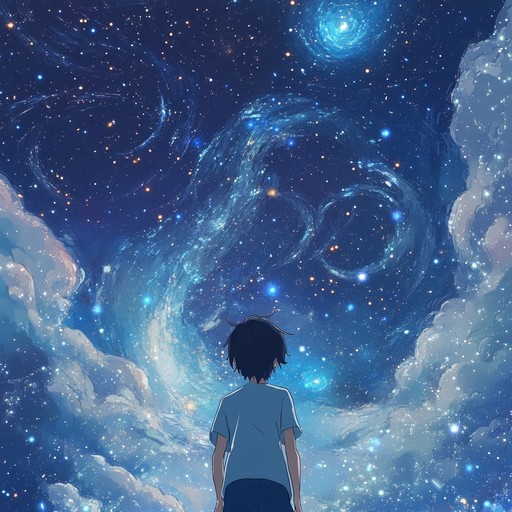 An instrumental track that transports listeners through vast, otherworldly anime inspired cosmic landscapes. Utilizing ethereal synthesizer melodies, the piece builds an immersive atmosphere that evokes the mysteries and wonders of the universe, allowing listeners to journey through stars and galaxies beyond imagination.