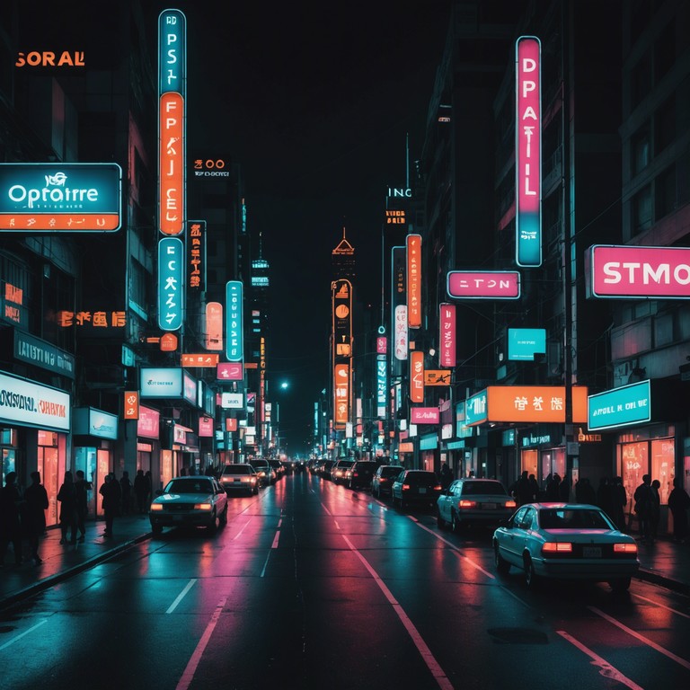 This track features a mesmerizing blend of traditional korean instruments with modern synth sounds, creating a hypnotic soundscape that is both soothing and energizing. Melodic beats and intricate harmonies merge to evoke a dreamy neon urban landscape