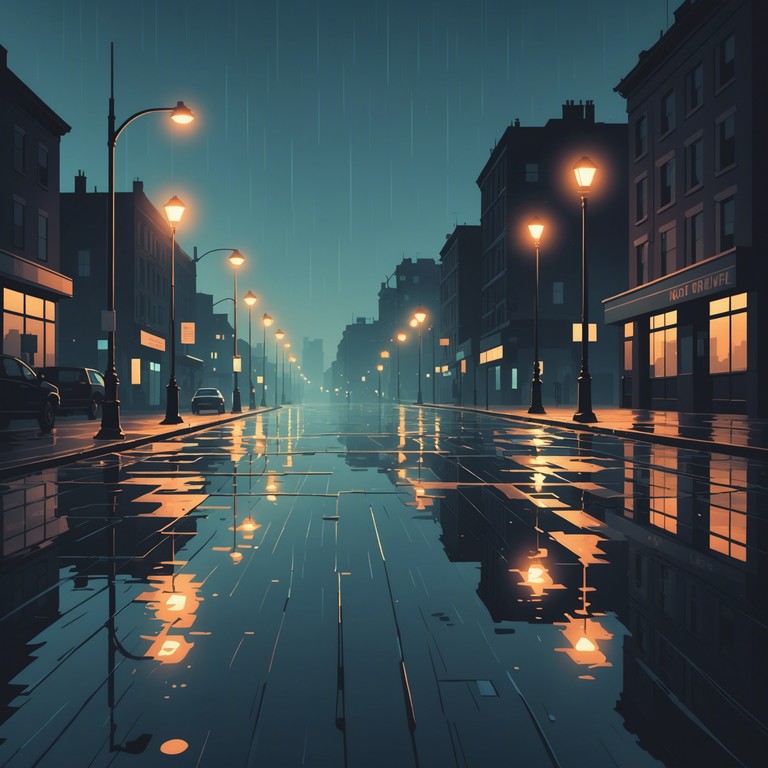 This track portrays the essence of the city at night through ambient layers and a dominant bassline set to the rhythm of slow paced trip hop beats. The music reflects the mix of shadow and light, the whispers of the night time, transporting the listener to a walk through deserted city streets with reflections in rain puddles and neon signs flickering in the distance.