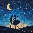 a stirring waltz embodying lovers' embrace under starry heavens