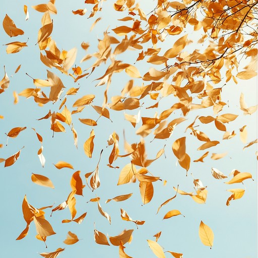 An instrumental piece featuring minimal flute melodies capturing the lively essence of swirling winds in fall.