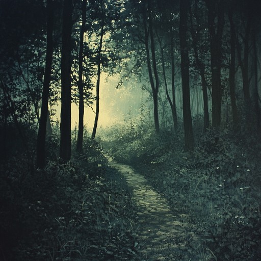 A chilling journey through shadowy woods, blending haunting melodies with gritty folk rock instrumentation, creating an unsettling and menacing atmosphere