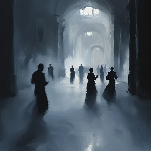 This piece conjures an eerie atmosphere with haunting harpsichord melodies and ghostly violins. Perfect for evoking the sense of a haunted ballroom at midnight, the somber tones interweave with minor key progressions. The dynamics start soft, rising to a chilling climax, inviting listeners into a spectral dance from a bygone era.