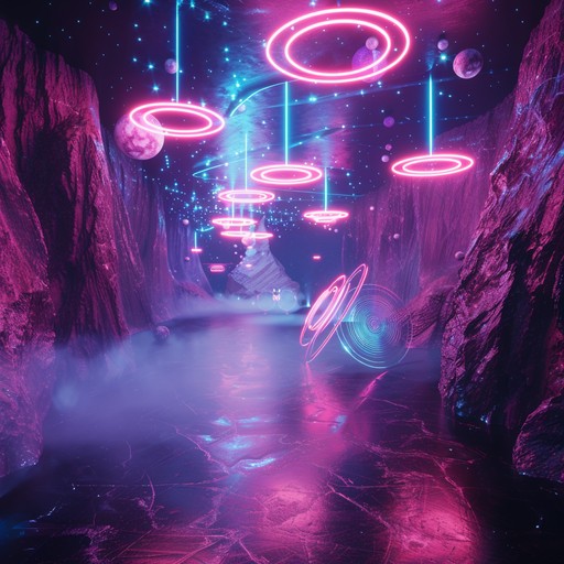 A surreal voyage through shimmering galactic realms, painted with delicate synthesizer motifs and ambient textures, crafting an immersive, meditative experience that feels both serene and otherworldly.