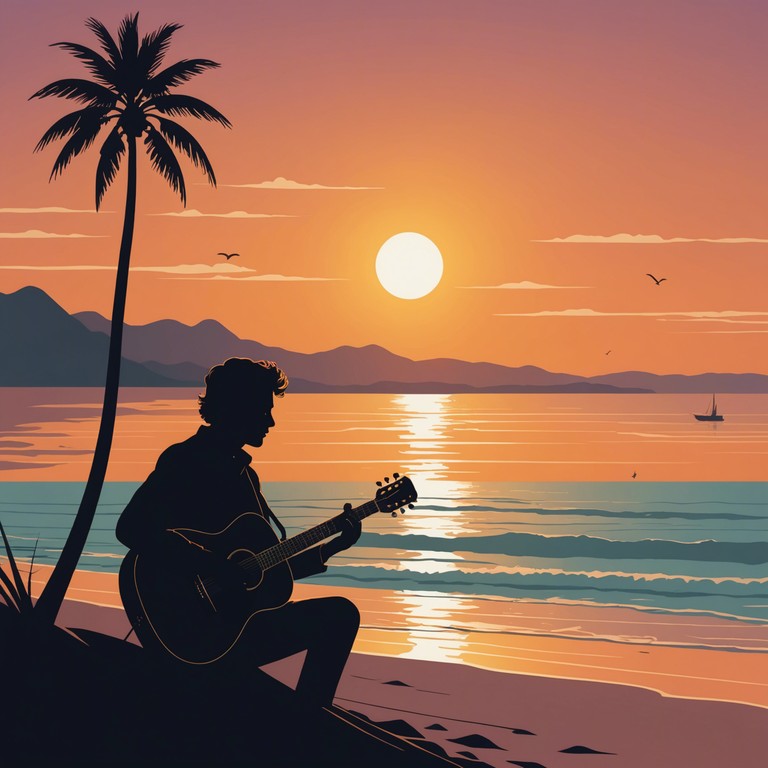 This instrumental track combines traditional reggaeton rhythms with heart tugging melodic elements, offering a rich, enveloping soundscape. The core of the music is driven by the dulcet tones of an acoustic guitar, complemented by the steady, familiar beats of reggaeton, weaving a narrative of lost love and hopeful horizons in a tropical setting.