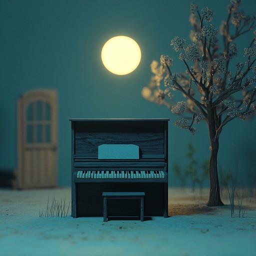 An instrumental toytronica piece featuring toy piano and subtle electronic elements, crafting a mysterious and enchanting soundscape that transports listeners to a whimsical toyland.