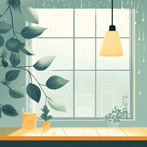 This instrumental track captures the playful essence of raindrops dancing on window panes. With gentle melodies and soothing ambiance, it brings the comfort of a rainy day indoors. The simplistic yet charming lofi soundscape creates a whimsical atmosphere perfect for relaxing or studying.