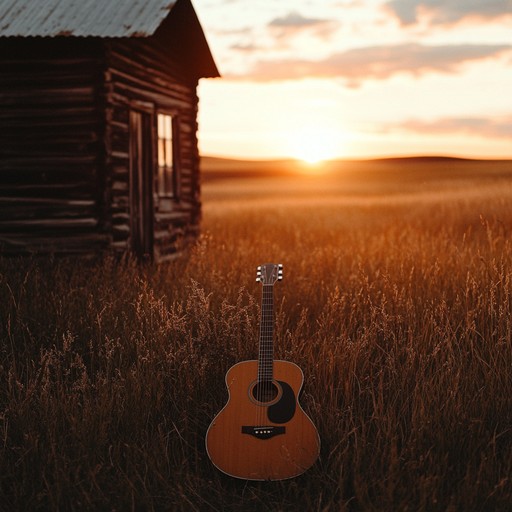 Imagine sitting on the porch of a wooden cabin, overlooking stretches of grassy land. The rustic melodies played on an acoustic guitar blend seamlessly with the sound of the wind, embodying the spirit of a simple, peaceful life.