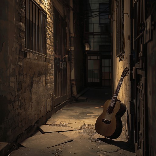 Mysterious dark folk tune that captures the essence of urban loneliness with an eerie acoustic guitar echoing through deserted city streets