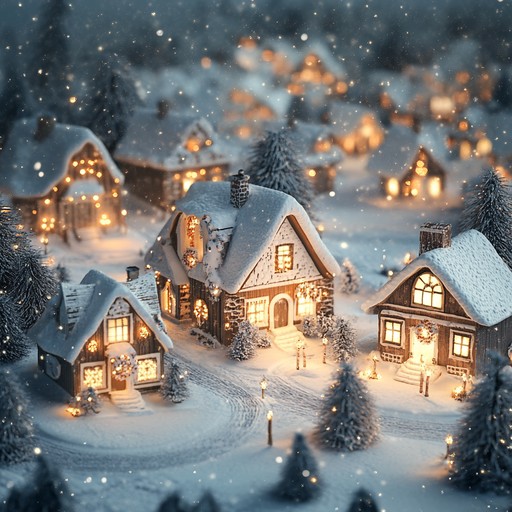 In a small snow covered village, under a starlit sky, the gentle clinking of bells creates a magical, almost ethereal soundscape. Each note echoes the joy and peace of the holiday season, blending beautifully with the whispers of the winter wind.