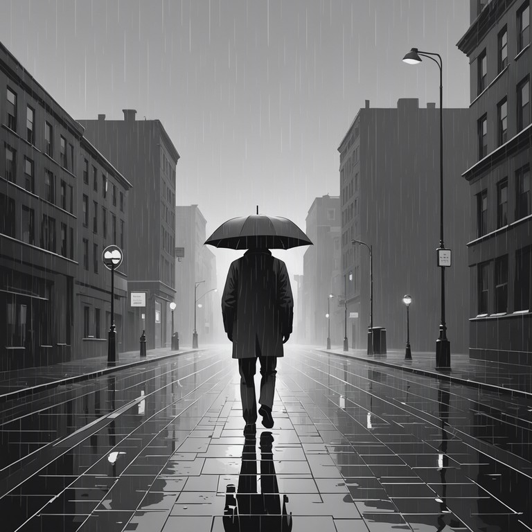 This track features a deeply reflective and somber mood, characterized by subtle dub rhythms intertwined with haunting melodies that mimic the sound of a solemn rainy day. The atmospheric layers and sparse beats evoke a feeling of introspection and solitude, making it perfect for moments of deep thought or melancholic reflection.