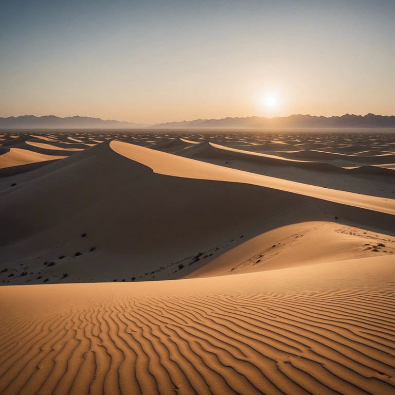 This track captures the essence of a refreshing morning in the arabian desert, where the warmth of the sun's first rays mixes with a light breeze, creating a feeling of renewal and optimism. A delicate oud leads the melody, supported by subtle percussive rhythms that suggest the quiet yet lively stir of nature at dawn.