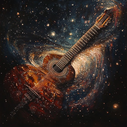 An instrumental melody where celestial ambient sounds intertwine with the resounding strings of the sitar, creating an otherworldly journey. The composition evokes a sense of cosmic exploration and inner peace