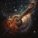 a captivating jingle fusing cosmic ambience with sitar's resonance