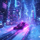 a jubilant synthwave journey filled with festive holiday spirit.