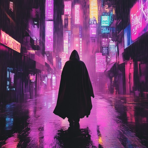 An instrumental piece immersing the listener in the electric energy of a sprawling cybernetic city, featuring pulsating synths and dynamic rhythms that reflect the intrigue of urban nights.